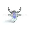 Pendientes de Aleación de Titanio F136 con Astas de Reno Incrustadas con Circonita, Tornillos para Labio de Titanio G23, Tornillos para Hélice Auricular, Accesorios de Joyería para Piercings
