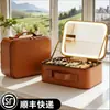 Bolsa de Maquillaje con Luz, Gran Capacidad, Compartimentos Divididos, Almacenamiento Portátil, con Espejo, Estuche de Viaje para Maquillador Profesional, Caja de Maquillaje