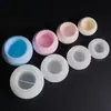 Molde de Gesso para Vaso de Flor Redondo, Caixa de Armazenamento Redonda Grande e Pequena, Vaso para Planta Suculenta, Molde de Silicone para Copo de Gesso e Cimento