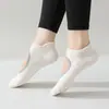 Calcetines de Yoga Antideslizantes, Calcetines Deportivos, Calcetines de Fitness Pilates, Calcetines Cortos de Verano Delgados de Silicona Antideslizante para Piso Interior