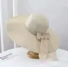 Estilo de Venta Caliente Transfronterizo: Sombrero de Paja para Mujer con Ala Extra Grande, Sombrero de Sol Estilo Vacaciones en la Playa, Sombrero de Sol Tejido con Protección Solar para el Verano