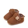Sapatos de bebê de cor sólida primavera e outono sola de borracha macia sapatos grandes de velcro para meninos e meninas sapatos de bebê para crianças pequenas