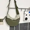 Bolso bandolera de nailon de gran capacidad, casual, ligero, deportivo, impermeable, bolso para el trabajo, bandolera de un solo hombro con bloques de color, bolso tipo dumpling