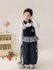 Ningli 2026 Nuevo Conjunto de Dos Piezas para Niñas Estilo Policía Judy Conejo Top y Pantalones Falda Conjunto de Dos Piezas de Moda