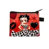 Bolsa de monedas de dibujos animados Miss Betty Estampado LOVE Cierre de cremallera Almacenamiento Bolsa pequeña Portátil para niñas Llavero para monedas Venta al por mayor