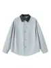 Lujo ligero, a la moda, versátil, diseño moderno, chaqueta camisa reversible estilo Chanel, de manga larga, estilo simple para hombre