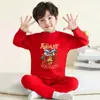 Conjunto de Ropa Interior Térmica para Niños para Otoño e Invierno, Cálido y Cómodo para Niños y Niñas, Ropa y Pantalones de Otoño a la Moda