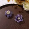 Flores de cristal de perlas dobles de hadas antiguas material para accesorios de zapatos tejidos a mano DIY, accesorios para el cabello, pendientes, venta al por mayor