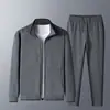 Trajes Deportivos de Algodón para Otoño e Invierno, Chaquetas de Moda, Chaquetas y Pantalones Casuales para Correr Hombres