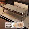 Banqueta baixa para uso doméstico, banqueta quadrada tecida em madeira maciça e rattan estilo nórdico, banco longo individual, duplo ou triplo para quarto, sala de estar ou banco para trocar sapatos na entrada
