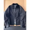 Chaqueta Detroit estilo retro americano con cuello camisero para hombre, abrigo de trabajo corto estilo granero de otoño de alta gama, corte limpio