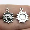 23X19Mm 1.6g Multicor Retrô Material para Joias Artesanais Sol, Lua e Estrelas Pingente de Sol
