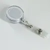 Portatarjeta de Identificación Retráctil de Colores con Logo Personalizado, Transparente, para Tarjeta de Estudiante Universitaria, Tarjeta de Comedor, Credencial de Trabajo, Portatarjeta Retráctil Redondo, en Stock