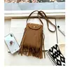 Bolso Pequeño Mate de Otoño 2026 Nuevo Estilo Coreano Moda Remache Bolso de Hombro Único para Mujer Bolso Cruzado con Borla Pequeño Cuadrado Tendencia