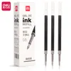 Recarga de Bolígrafo Gel Deli Recarga de Bolígrafo de Presión Bullet Bolígrafo Estudiante Universal Tapa de Tirar Negro Rojo Azul Recarga de Bolígrafo de Firma