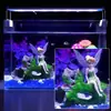 Tanque de Peces Paisaje de Roca Artificial Set de Piedras Acuario Pequeños Adornos de Resina Casa de Champiñones con Musgo Zr