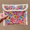 Elásticos de Cabelo Infantis de Alta Elasticidade Não Machucam o Cabelo Anéis Coloridos de Tecido de Fio Atoalhado Acessórios de Cabelo Elásticos para Meninas Cordas de Cabelo Elásticos de Cabelo para Bebês Acessórios de Cabeça