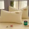 Fundas de Almohada de Algodón Waffle de Dibujos Animados, un Par de Modelos Nuevos 2026, Funda Interior de Relleno de Almohada Bordada de Algodón Puro para Adultos