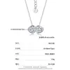 Collar de Plata de Ley S925 Full Moissanita Dos 2 Quilates Forma de Corazón Moissanita Engastada en Bisel Cadena para Clavícula Venta Caliente Transfronteriza
