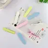 Clipes Sólidos de 5 peças, cabeça redonda, alargados, texturizados, na cor macaron, presilhas fofas e doces para franja, presilhas laterais, presilhas base criativas feitas à mão