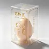 Fábrica de Origem Yiwu Hot Stamping Logotipo Pet Caixa de PVC Transparente Esponja de Maquiagem Personalizada Embalada em Caixa de PVC Esponja de Maquiagem