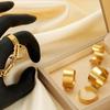 Anillo abierto electrochapado de acero inoxidable que no se desvanece, anillo de lujo ligero de alta calidad, moda para hombre, joyería para hombre, anillo de 18 mm
