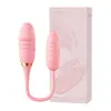 Vibrador Telescópico Géminis Diversión para Adultos Doble Cabeza Vibratoria Control Remoto de Teléfono Móvil Telescópico