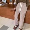 Aimo Beibei Pantalones Largos Casuales de Moda y Versátiles para Niñas Pequeñas, Medianas y Grandes, Pantalones Rectos con Cordón y Diseño de Empalme con Caída, Tendencia