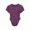 251016-2025 Novo Estilo Estilo Puro Desejo Casual Gola Redonda Blusa para Mulheres, Europeia e Americana Sexy Emagrecedora Manga Curta Camiseta Base