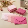 Sobres para Tarjetas de Felicitación de la Serie Rosa Sencilla Más Vendidos Transfronterizos con Bordes Ondulados de Colores, Invitaciones Estilo Europeo Hechas a Mano, Sobres Estilo Occidental