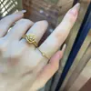 Libro Rojo Nuevo Estilo Anillo Pequeño de Amor con Circonita Gama Alta Lujo Ligero Nicho Elegante Personalizado Versátil Tesoro Joyería para Mujer