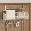 Estante de ganchos para colgar en la puerta, no requiere taladro, estante de almacenamiento para montaje en pared para uso doméstico, para colgar ropa, sombreros, bolsos y artículos diversos