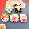 Flor Brillante de Dibujos Animados Conejo Cachorro Pastel Panda Accesorios de Resina DIY Tocado Pasador Funda para Teléfono Móvil Pegatina para Vaso de Agua