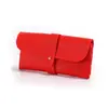 Estojo de Couro com Botão para Óculos Pronto para Fábrica Atacado Bolsa Multicor para Óculos Armazenamento de Óculos de Sol Grande Capacidade Bolsa com Espelho