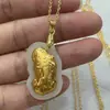Oferta especial colgante de Buda sonriente y Guanyin con incrustaciones de oro, cuentas de bolsa de la suerte para bendición y buena fortuna, regalo de transmisión en vivo de TikTok