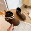 Sapatos de couro para meninas, novo estilo primavera e outono, sapatos de princesa versáteis com cadarço e sola macia, botas de cano curto estilo coreano retrô, botas Birkenstock de camurça com cadarço
