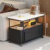 Mesa de Café Multifuncional Móvil Usada para Sala de Estar Wind Apartamento Pequeño en Casa Sofá con Ruedas Gabinete Lateral Mesa Lateral Mesa Pequeña