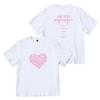 2025 Rosa Concierto Bornpink Park Caiying Lisa Mismo Estilo Corazón Verano Manga Corta Mujer Camiseta Corta