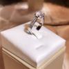 Anillo de bodas de diamantes para mujer, anillo de circonita con incrustaciones de seis garras y diamantes de alta calidad, joyería de comercio exterior de alta calidad.