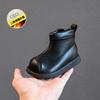 Botas de Bebê para Meninas, Novos Sapatos de Solado Macio para Bebês de Outono, Sapatos para Crianças Pequenas Meninos, Botas Curtas para Meninas de Um Ano, Botas de Couro