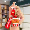 Nuevo y lindo llavero navideño de muñeco de nieve con dibujos animados, colgante para coche, bolso escolar, joyería colgante, pequeño regalo al por mayor