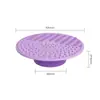 Esponja de Silicona para Fregar Transfronteriza con Ventosa, Se Puede Sostener con la Mano, Almohadilla Redonda para Limpiar Brochas de Maquillaje, Herramienta de Limpieza para Esponjas de Belleza