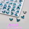 Rhinestones Mixtos K9 de Alta Calidad para Uñas, Rhinestones Brillantes Irregulares de Forma Irregular, Facetados Múltiples, Imitación Azul, Rhinestones Grandes para Uñas