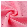 185g Fio Compactado Floresta Buraco Tecido Poliéster Elastano Elástico Primavera Verão Textura Recortada Tecido para Vestido Feminino