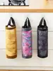 Bolsa de basura de pared, bolsa de almacenamiento, organizador, recolector de bolsas de basura de cocina, bolsa de compras sin perforaciones, bolsa colgante de almacenamiento