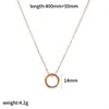 Aretes Europeos y Americanos Retro de Alta Gama para Mujer Collar Color Oro de 18k Libre de Color Acero de Titanio Estilo Ins Aretes Combinables Joyería Transfronteriza