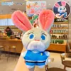 Juguete de Peluche Auténtico de Zootopia Coneja Judy Leopardo Oficial de Policía Nick Muñeca Pequeña Colgante para Bolso