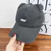 Nueva Gorra de Béisbol con Bordado de Letras y Orejas de Gato Lindas para Mujer, Sombrero de Sol Versátil Suave a la Moda, Gorra de Pico para Hombre