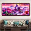 Lleno de diamantes gas púrpura este a pintura de diamantes paisaje paisaje grande punto de taladro punto de cruz sala de estar nuevo bordado de diamantes DIY