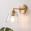 Luminária de parede minimalista estilo japonês retrô com interruptor de zíper, toda em cobre e madeira de nogueira, para mesa de cabeceira, casa de hóspedes, escada, varanda, luminária de design